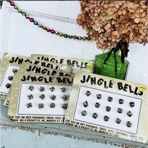 Vintage Jingle Bells Card Christmas 15 Silver Tone Brooklyn NY CHOICE ONE